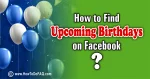 How to Find Birthdays on Facebook 1